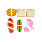 Súprava na krájania rýchleho občerstvenia - hot dog - na suchý zips